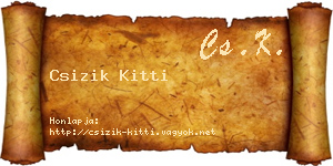 Csizik Kitti névjegykártya